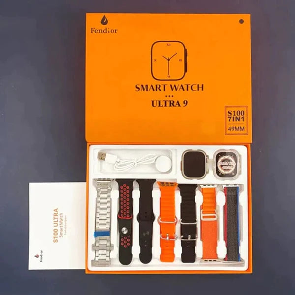 Smartwatch Serie 9 Ultra: Kit 7 Pulseiras + case