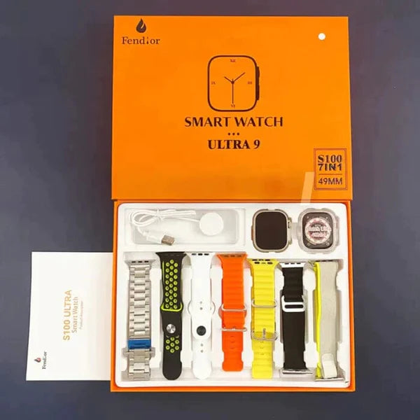 Smartwatch Serie 9 Ultra: Kit 7 Pulseiras + case